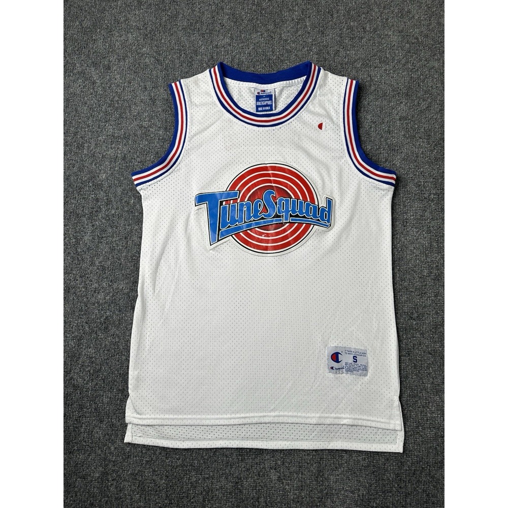 Mens Basketball Champion Tune Squad Lola #10 White Jersey Made in Korea, Size S